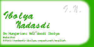 ibolya nadasdi business card